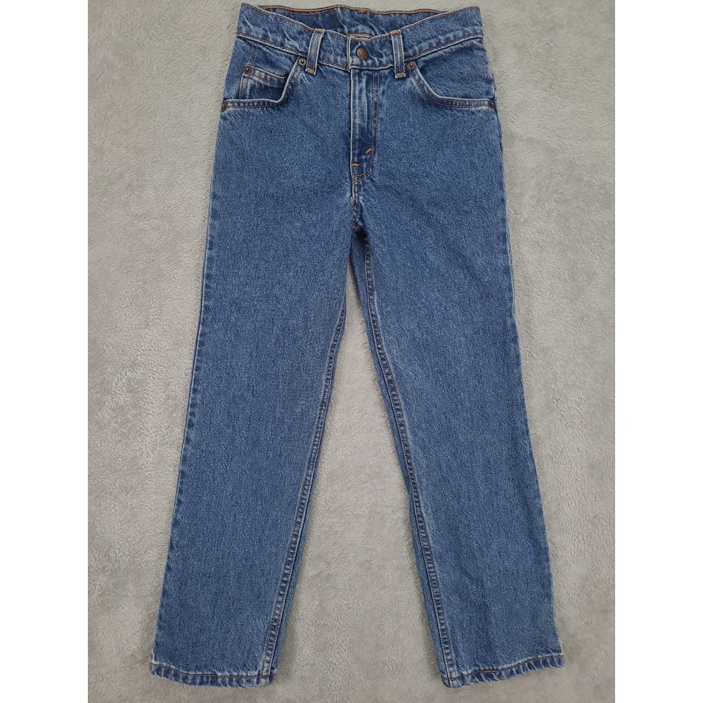 VYG Levi's 505 Orange Tab Boys Jeans Regular Classic Fit‎ Blue Denim Size 11